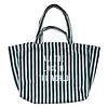 Grote Groen Gestreepte Tote Bag