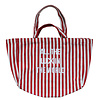 All the Luck in the World Grote Rood Gestreepte Tote Bag