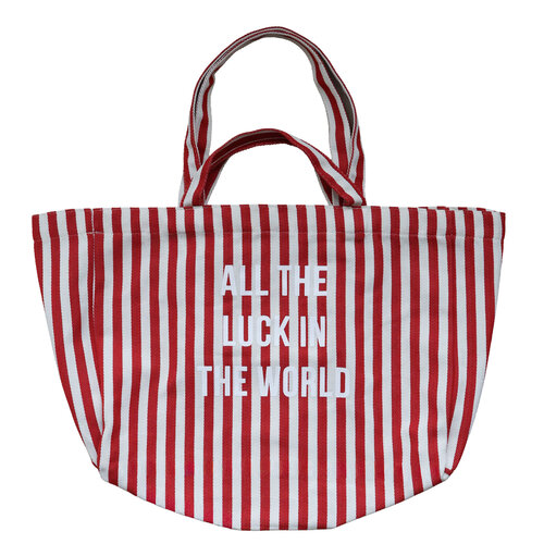Grote Rood Gestreepte Tote Bag 