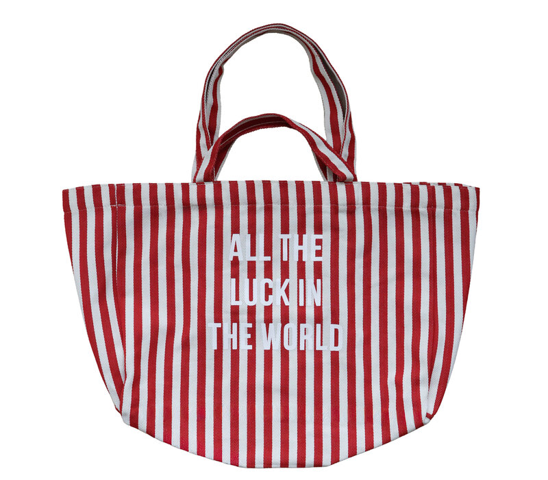 Grote Red Striped Tote Bag
