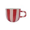 Mug Pink Stripes Handpainted
