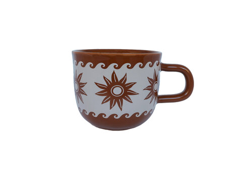 Mug Stars and Waves Brown