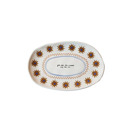 Oval Plate the Sunset and the Sea 