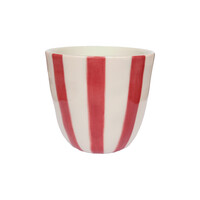 Kopje Roze Strepen Handgeschilderd