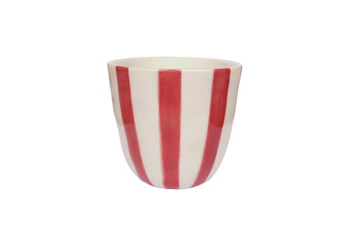 Kopje Roze Strepen Handgeschilderd