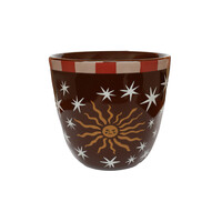 Cup Brown with Sun and Stars