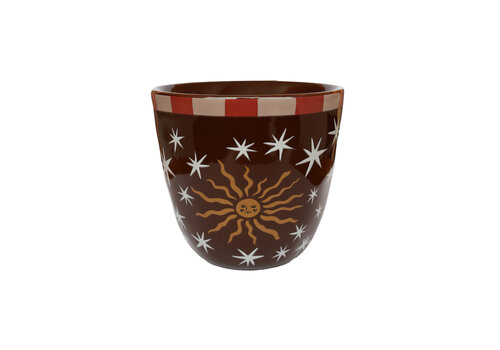 Cup Brown with Sun and Stars