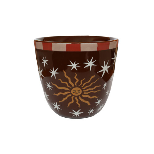 Cup Brown with Sun and Stars 