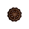 Small Plate Heart Sun Brown
