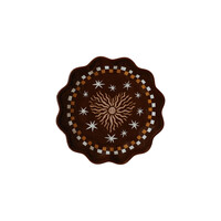 Small Plate Heart Sun Brown