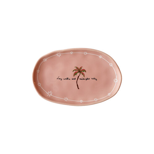 Oval Plate Palmtree and Midnight Talks 