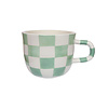 Mug Checkerboard Pattern Handpainted