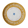 Plate Yellow Leaf with Blue Star