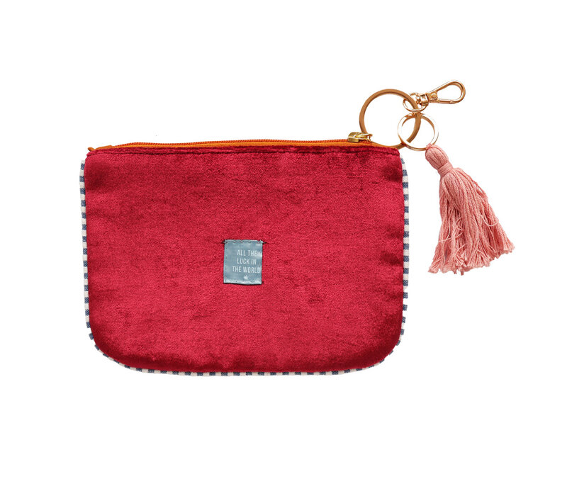 Small Beaded Pouch - Palmtrees