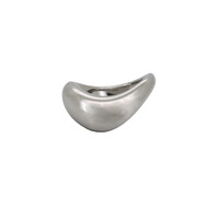 Large Organic Ring Silverplated