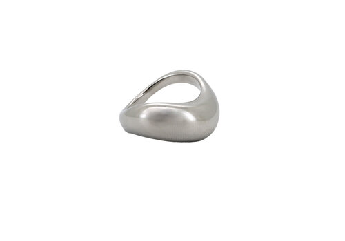 All the Luck in the World Grote Organic Ring Silverplated