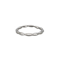 Minimalistic Small Bar Ring Silverplated