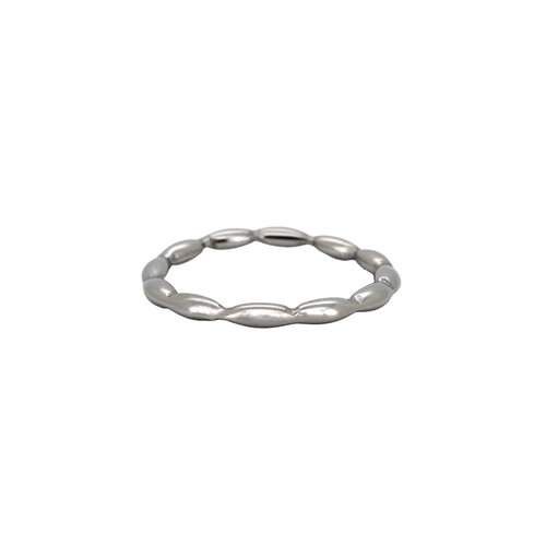 Minimalistisch Kleine Bar Ring Silverplated 