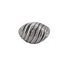 All the Luck in the World Grote Plain Croissant Ring Silverplated