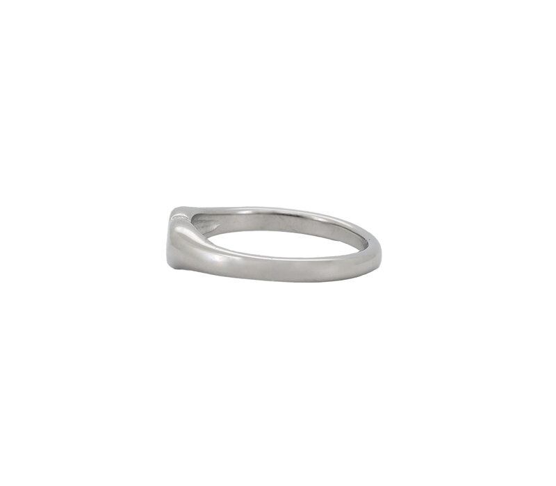 Klein Hart Ring Silverplated