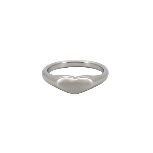 Klein Hart Ring Silverplated 