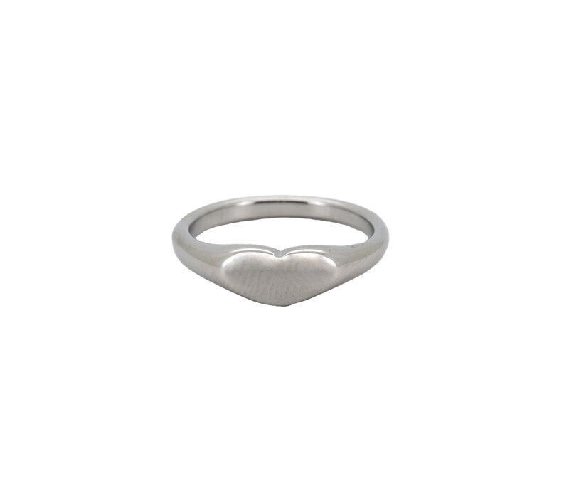 Small Heart Ring Silverplated