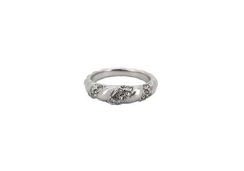 All the Luck in the World Gedraaid met Zirokonia Ring Silverplated