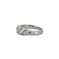 Medium Plain Croissant Ring Silverplated