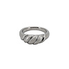 All the Luck in the World Medium Plain Croissant Ring Silverplated