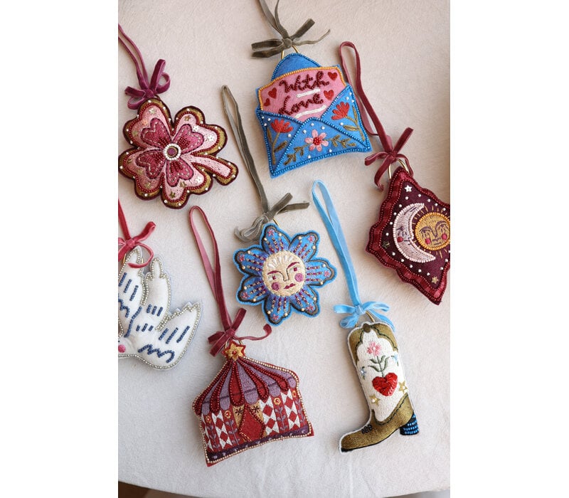 Ornament Blue Flower