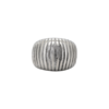 Large Vertical Striped Ring Silverplated