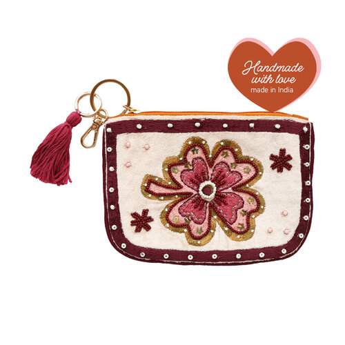 Small Beaded Pouch - Lucky Clover 