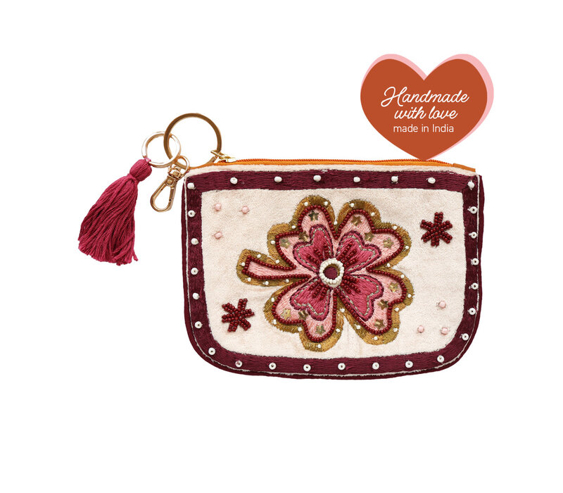 Small Beaded Pouch - Lucky Clover