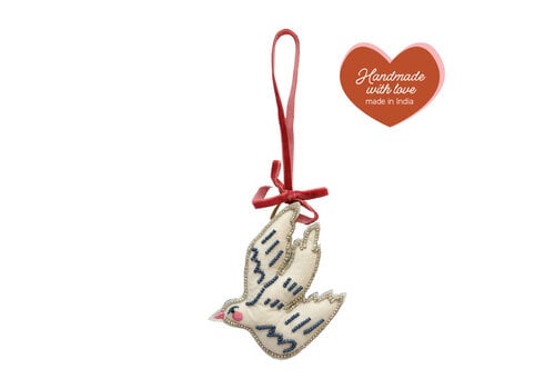 All the Luck in the World Ornament White Swallow