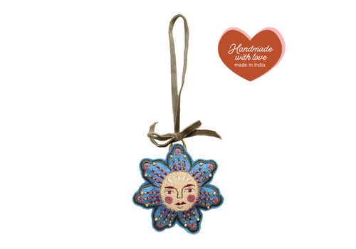 All the Luck in the World Ornament Blue Flower