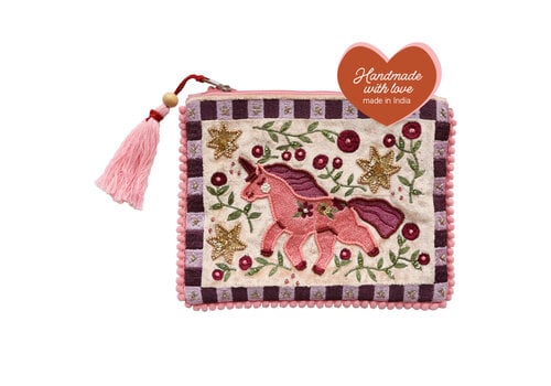 All the Luck in the World Beaded Sling Bag - Unicorn