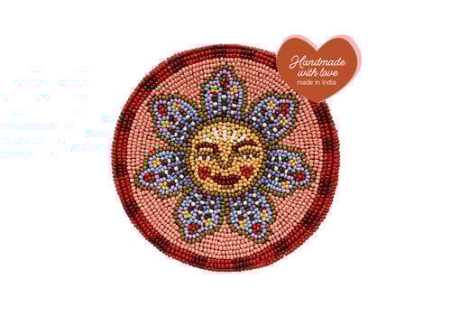 All the Luck in the World Coaster Blue Flower