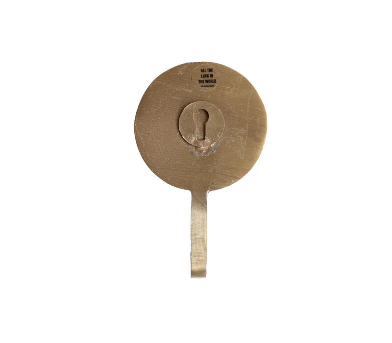 Hook Brass Smiley Pink