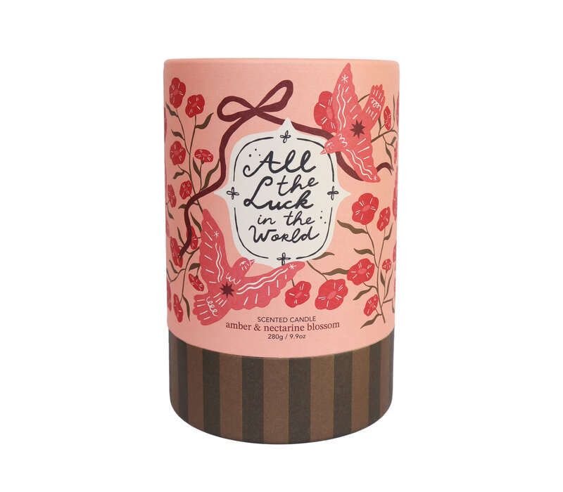 Amber Nectarine Blossom Scented Candle (280 Gr)