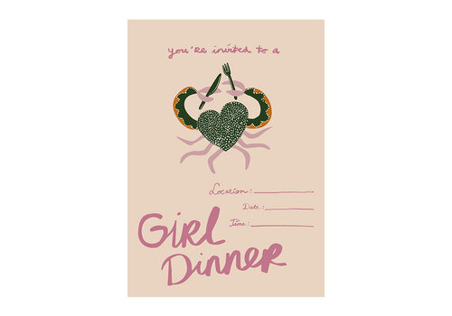 All the Luck in the World Card - Girl Dinner