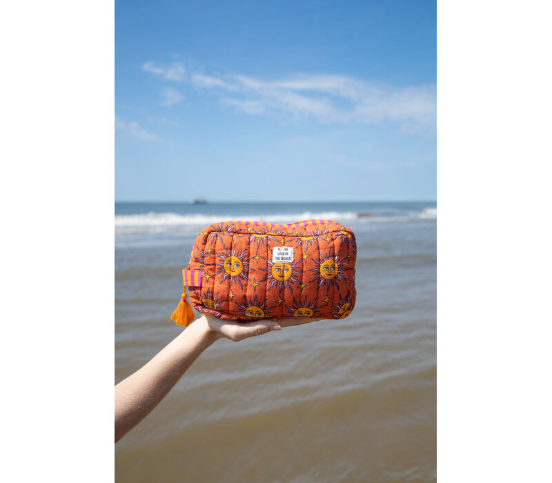 Orange Toiletry Bag Suns