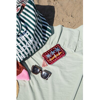 Small Beaded Pouch - Palmtrees