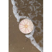 Large Round Plate with Pink Sun