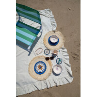 Serving Plate Star with Blue Waves