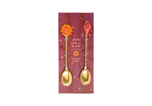 Brass Spoon Set – Sun and Shell