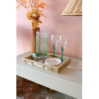 Large Beaded Square Velvet Display Tray - Palmtrees