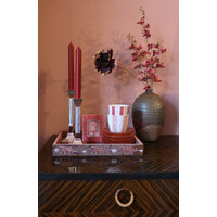 Large Beaded Square Velvet Display Tray - Leopards