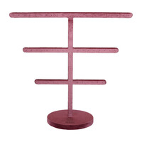 Roze Velvet Oorbellen Display