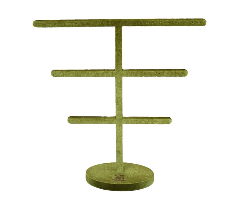 Green Velvet Earring Display