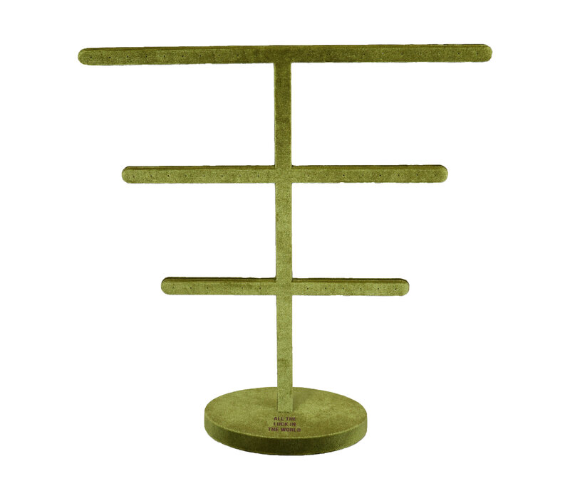 Groene Velvet Oorbellen Display